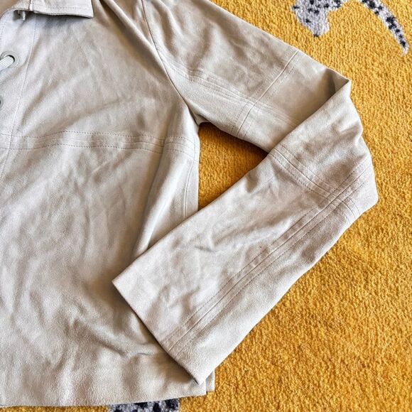 MUNTHE 100% Suede Leather Lace-up Shirt Size 36 - Picture 7 of 10